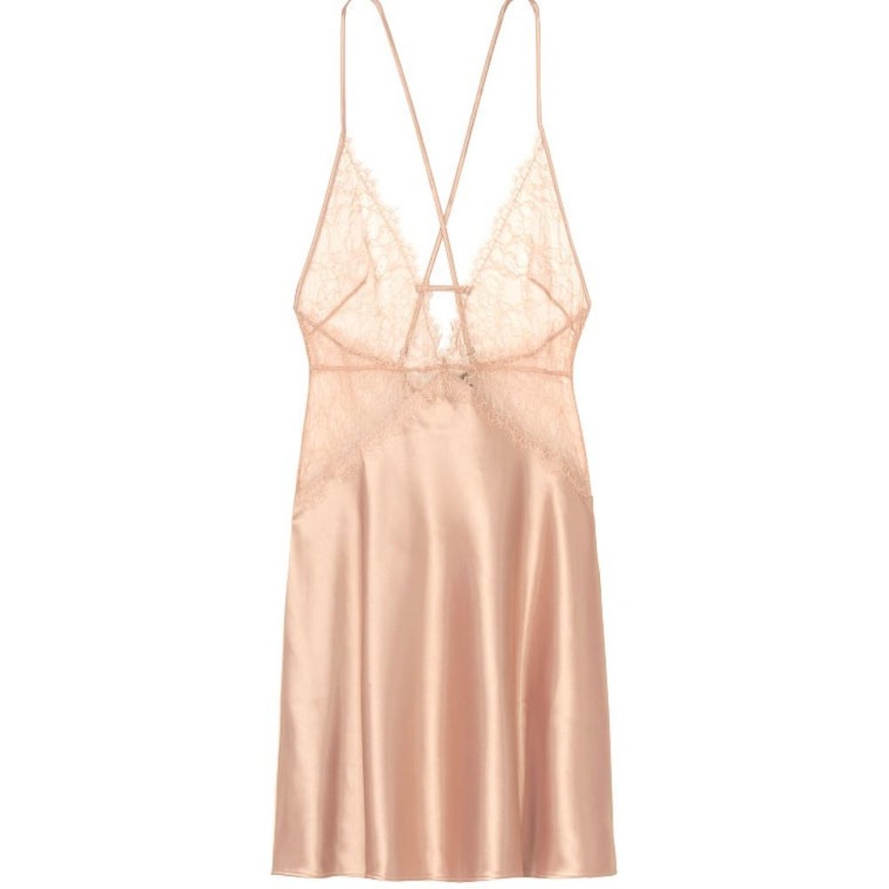 Victoria's Secret Lace Plunge Slip